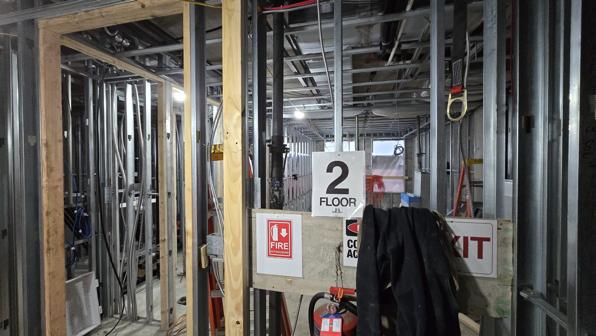 New Construction — Second Floor Steel & Wood Framing